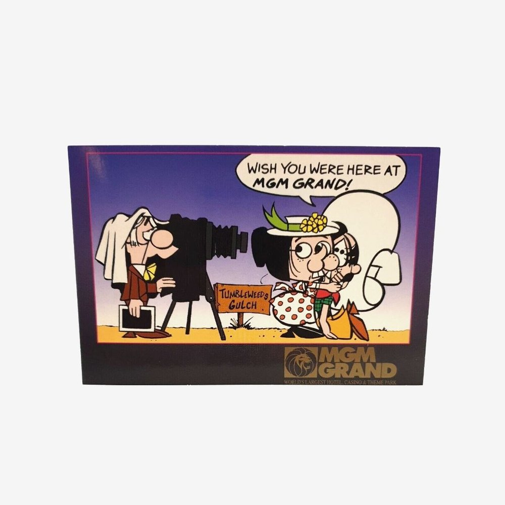 Tumbleweeds Gulch MGM Grand Postcard Collectors Series 006 Vintage 1993 Comic